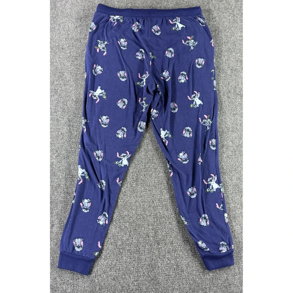 Disney Lilo & Stitch Purple Pajama‎ PANTS Sleepwear Womens Medium LZ14923BB - Picture 2 of 6